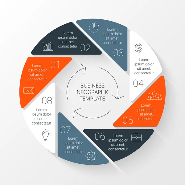 Modelo para diagrama de ciclo — Vetor de Stock