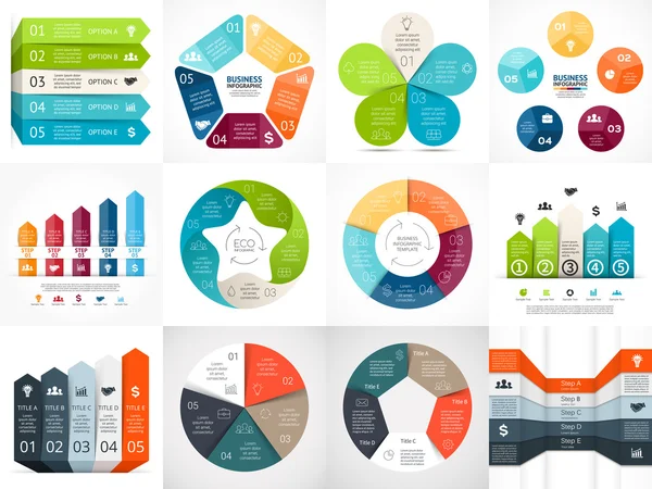 Infographic templates set. — Stock Vector