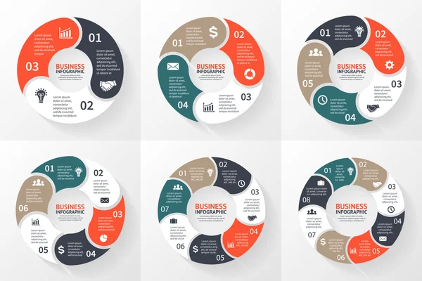 Cirkel pijlen infographic. — Stockvector