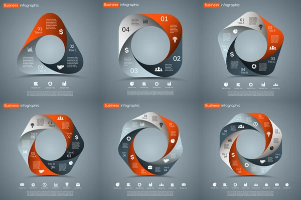 Vector cirkel infographic. mall för cykliskt diagram, diagram, presentation och runda diagram. Affärsidén med 3, 4, 5, 6, 7, 8 alternativ, delar, steg eller bearbetar. abstrakt bakgrund. — Stock vektor