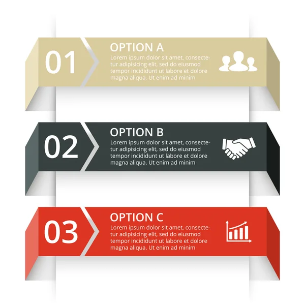 Vector arrows infographic. Template for diagram, graph, presentation and chart. Business concept with 3 options, parts, steps or processes. Abstract background. Data visualization. — Stock Vector