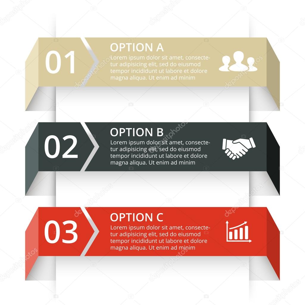 Vector arrows infographic. Template for diagram, graph, presentation and chart. Business concept with 3 options, parts, steps or processes. Abstract background. Data visualization.