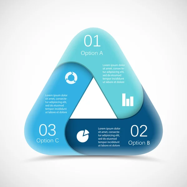 Circle triangle infographie . — Image vectorielle