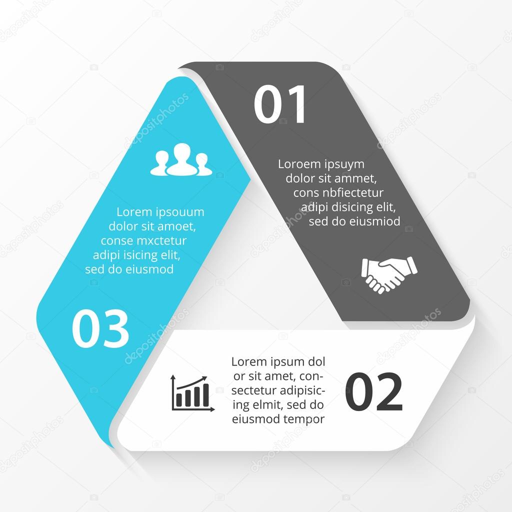 Layout for your options or steps. Abstract template for background