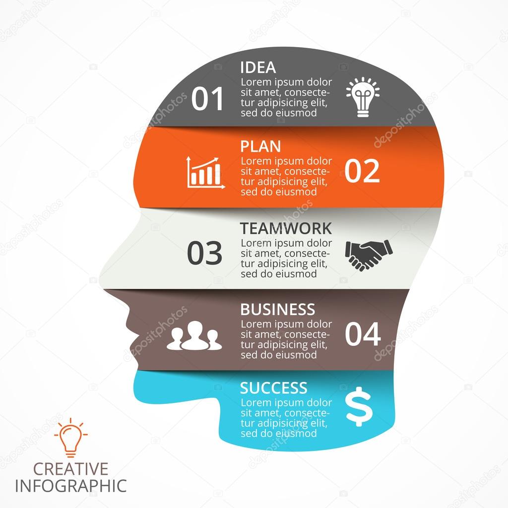 Layout for your options or steps. Abstract template for background