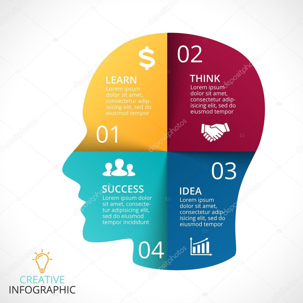 Layout for your options or steps. Abstract template for background