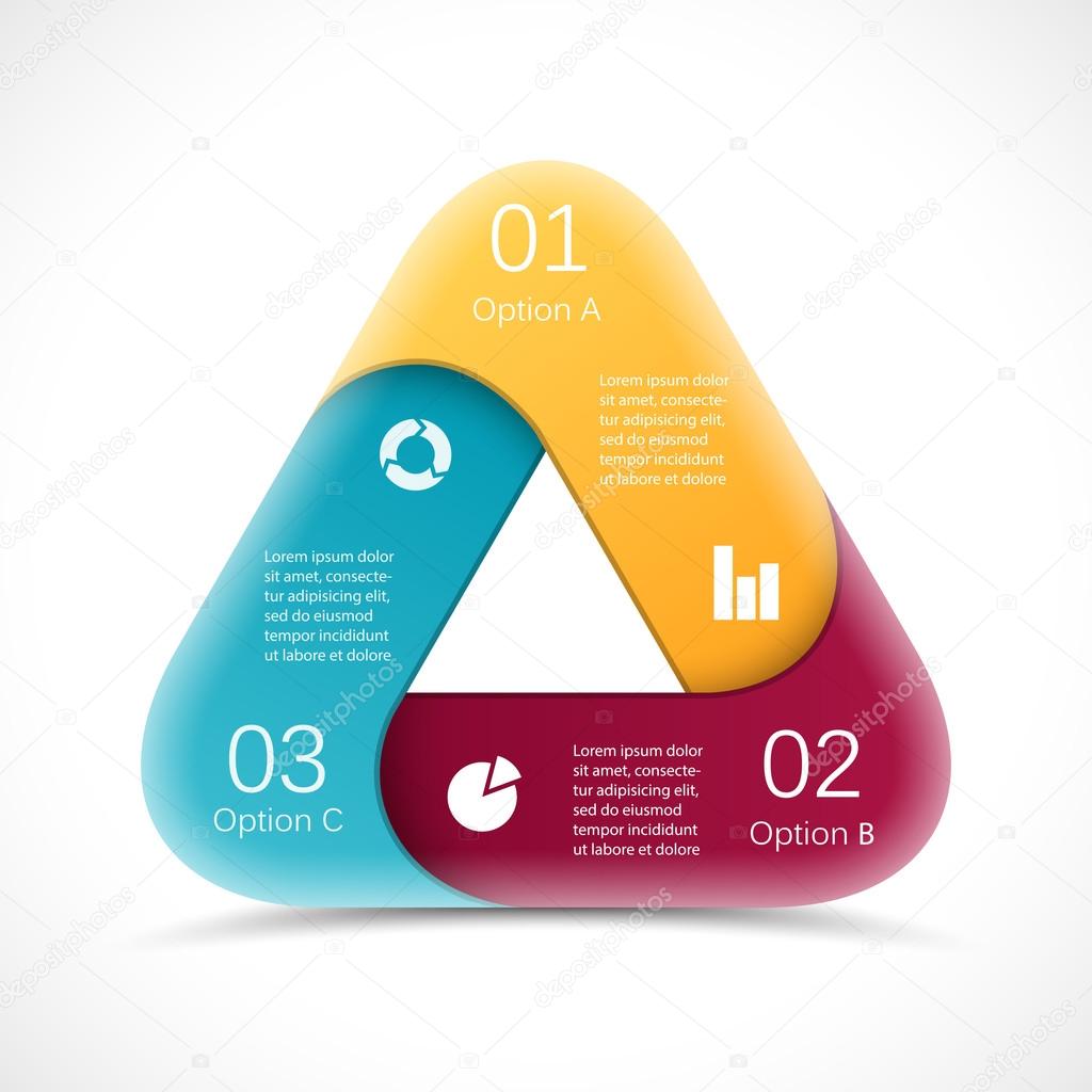 Layout for your options or steps. Abstract template for background