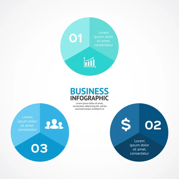 Vector cirkel infographic. Sjabloon voor driehoek diagram-, grafiek-, presentatie- en ronde grafiek. Businessconcept met 3 opties, onderdelen, stappen of processen. Abstracte achtergrond. — Stockvector