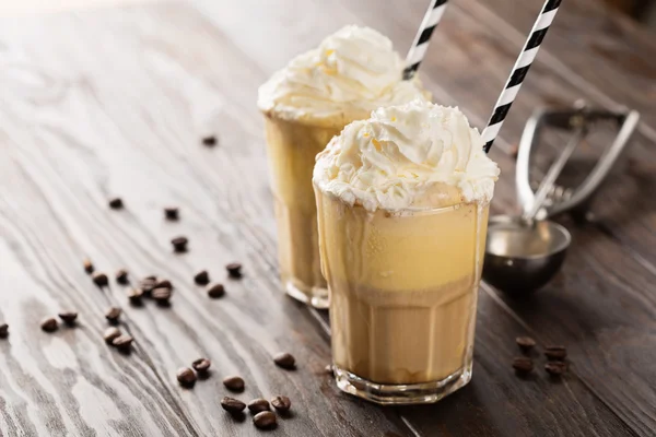 Iced coffee with ice cream — Stock Photo, Image