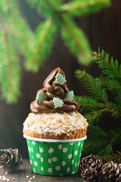 Noel vanilya Cupcake — Stok fotoğraf