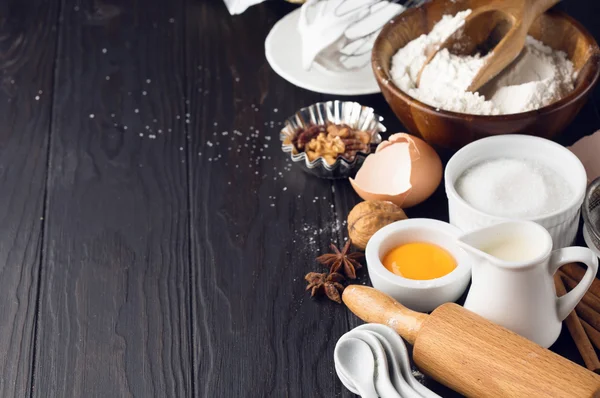 Bakning ingredienser för Julbakelse — Stockfoto