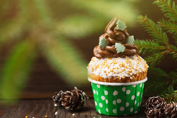 Noel vanilya Cupcake — Stok fotoğraf