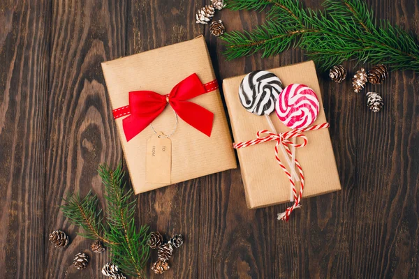 Presentes de Natal artesanais — Fotografia de Stock