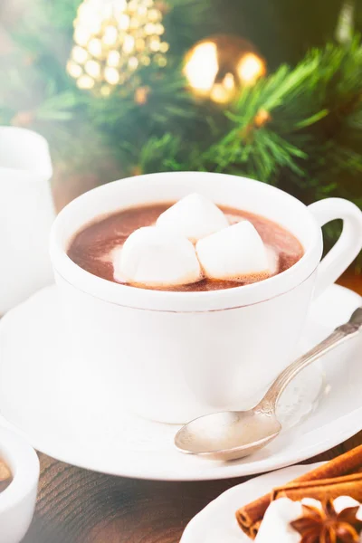 Heiße Schokolade mit Marshmallows — Stockfoto