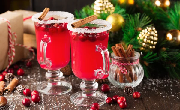 Festive Cranberry drink — Stock Photo, Image