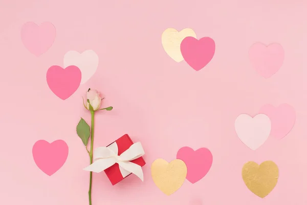 Festliche Grußkarte Zum Valentinstag Zum Geburtstag Zur Frau Oder Zum — Stockfoto