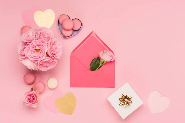 Férias Festivas Cartão Saudação Para Valentines Aniversário Mulher Dia Das — Fotografia de Stock