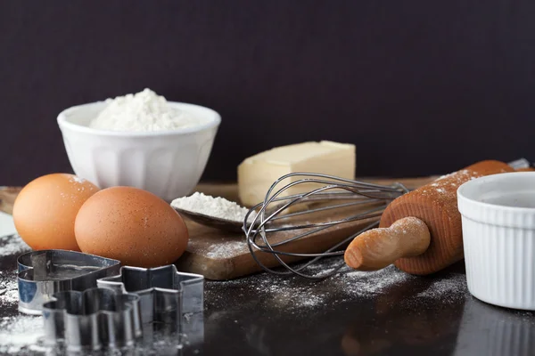 Baka tårta ingredienser — Stockfoto