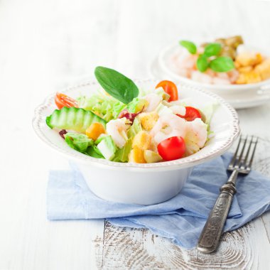 sağlıklı salata karides