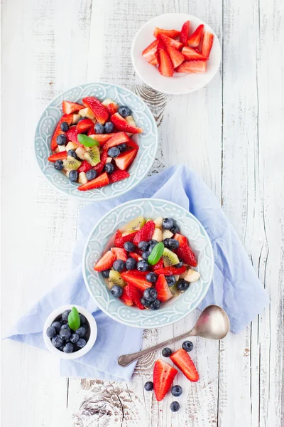 taze meyve salatası Üstten Görünüm