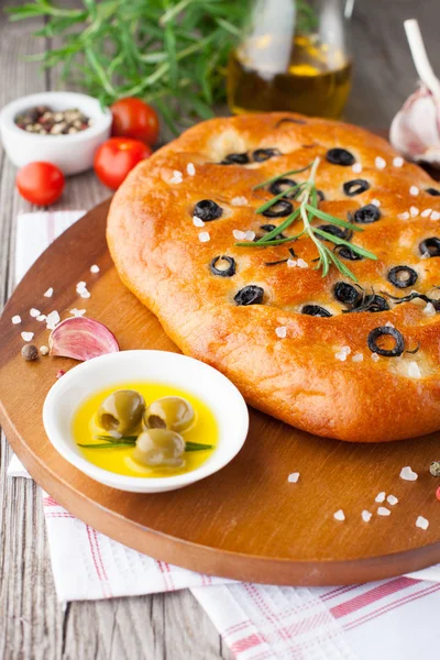 Pan de focaccia italiano —  Fotos de Stock