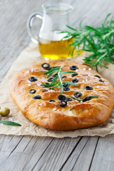 Italienisches Focaccia-Brot — Stockfoto