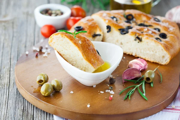 Pan de focaccia italiano — Foto de Stock