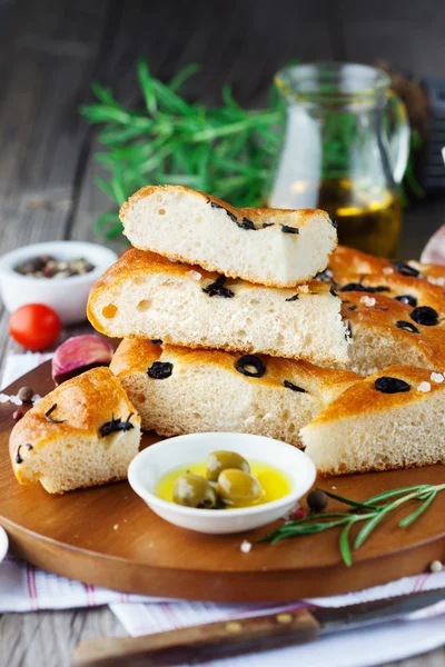 Pan de focaccia italiano —  Fotos de Stock