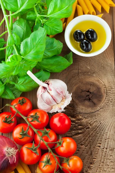 Ingredientes alimentares italianos — Fotografia de Stock