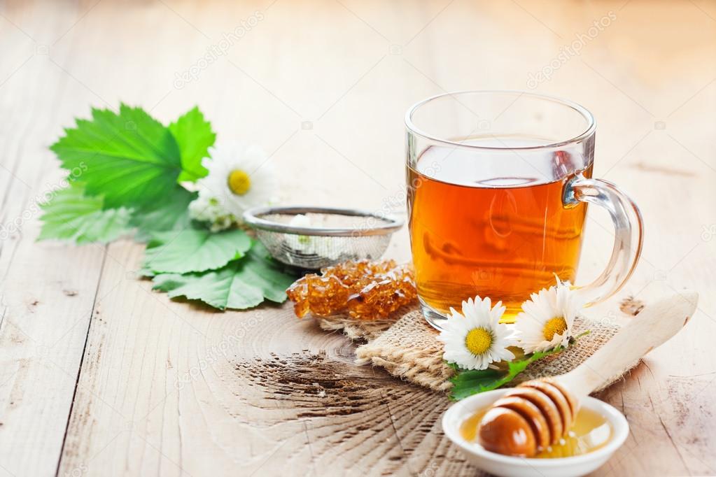 Herbal tea and honey