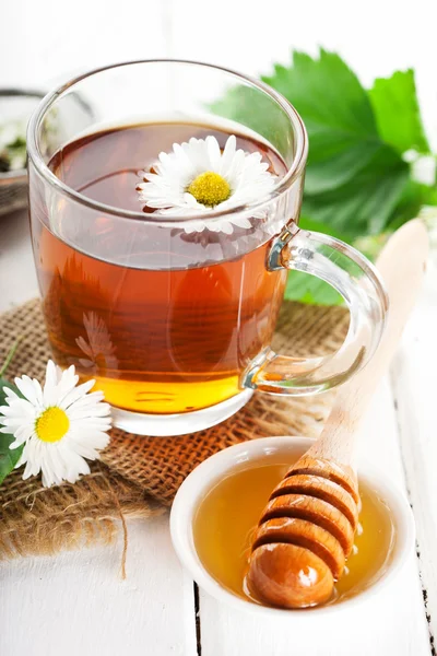 Kruiden thee en honing — Stockfoto