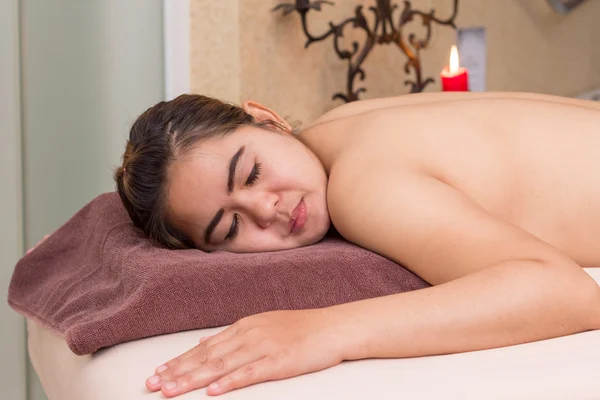 Asian woman having massage and spa — Stock Photo, Image