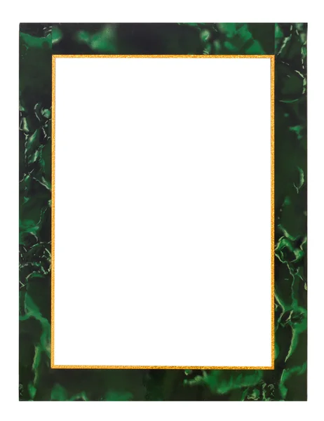 Cornice verde isolata su sfondo bianco — Foto Stock