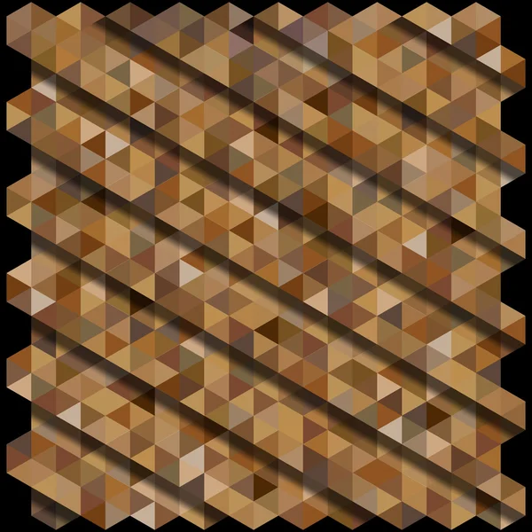 Fond de motif hexagonal de couleur marron avec ombre — Image vectorielle