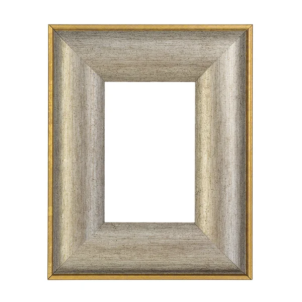 Quadro dourado antigo isolado em branco — Fotografia de Stock