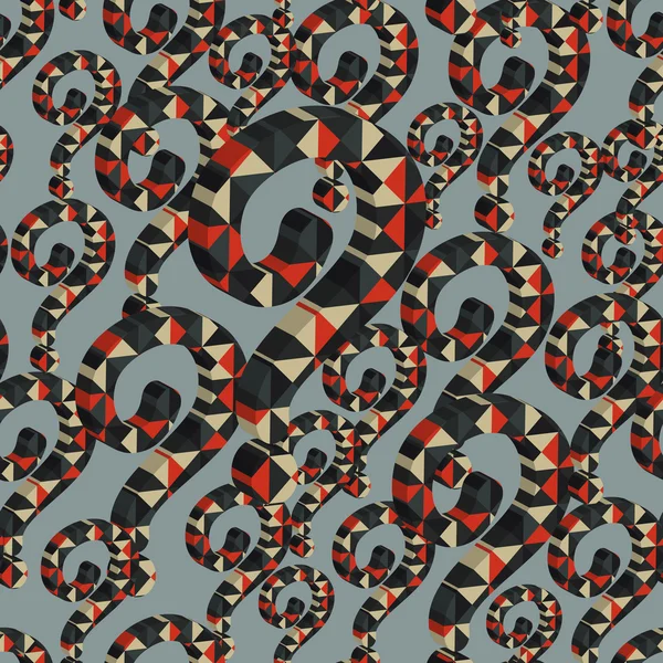 멀티 컬러의 완벽 한 패턴 질문 3d — 스톡 벡터