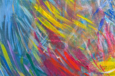 Doku ve renk tuval üzerine kapatın