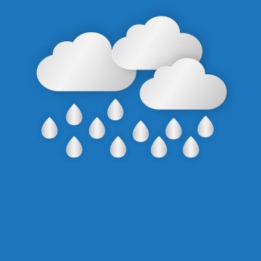 Yağmur damlası mavi gökyüzü arka plan üzerinde bir bulutla 