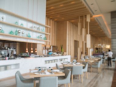 Otel ahşap mobilyalar ile modern restoran odak