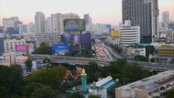 Швидкість Відео Гра Футбол Гра Галузі Вночі Бангкок — стокове відео