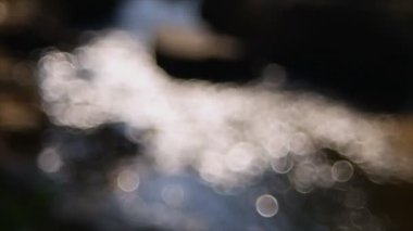 Odak akan su, yansıma ışık bokeh