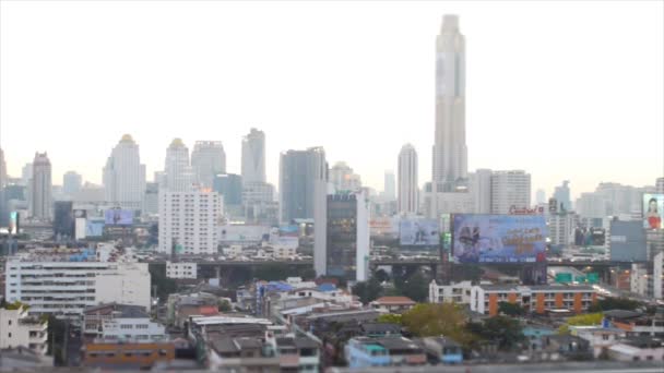 加速交通从高看法在下午 曼谷泰国 — 图库视频影像