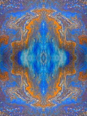 Güzel soyut bir arka plan. Tuvale akrilik boya döküyorum. Çağdaş sanat.