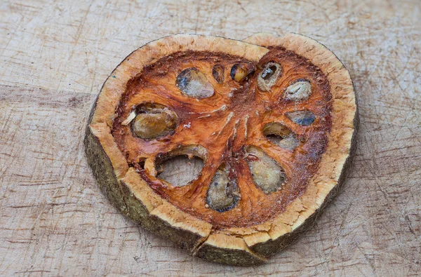 Piece of dried  balefruit — Stock Photo, Image