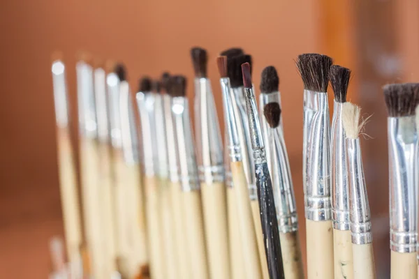 Set of used artist brush — Stock Photo, Image