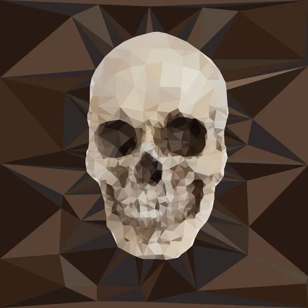 几何三角的人类头骨 — 图库矢量图片
