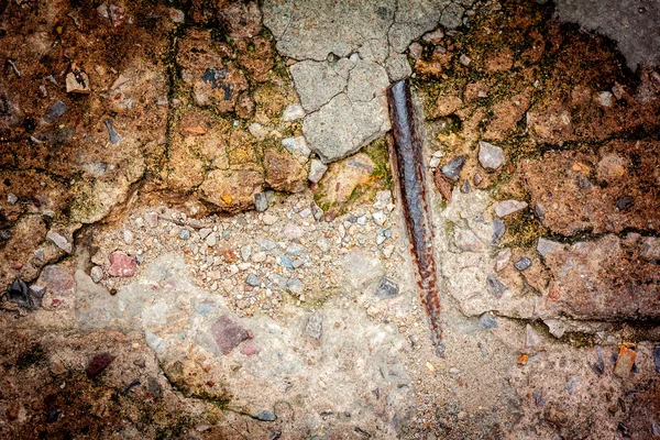 Çatlamak çimento sokak dokusu — Stok fotoğraf