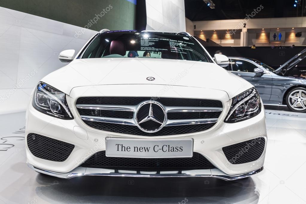 NONTABURI, THAILAND - 4 DEC : The Mercedes Benz new C-Class , C300 BlueTEC Hybrid Estate AMG Dynamic, showed in 31th Thailand International Motor Expo on 4 December 2014
