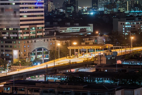 Night time of toll express way station