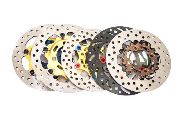 Group of new disc brake for motorcycle — Stock Photo, Image